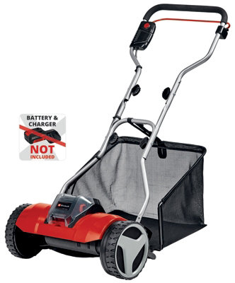 Einhell 38cm Power X-Change Cordless Lawnmower 18V Cylinder With 45 Litre Grass Box - GE-HM 18/38 Li Solo - BODY ONLY