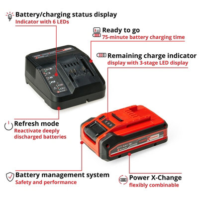 Einhell PLUS Battery And Charger Power X-Change Starter Kit