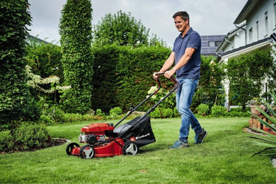 Einhell 40cm Petrol Lawn Mower Self Propelled Rotary GC PM 40 2 S Lawnmower 4 Stroke