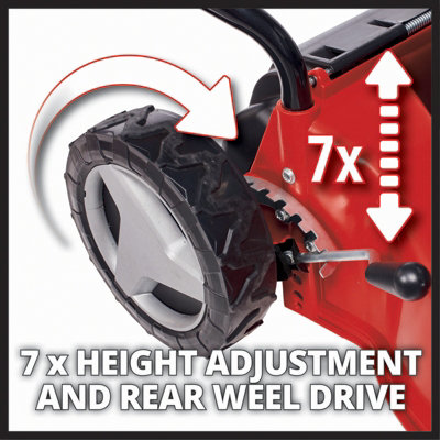 Einhell 40cm Self Propelled Petrol Lawnmower 2000W Rotary 4 Stroke Engine With 45L Grass Box GC PM 40 2 S