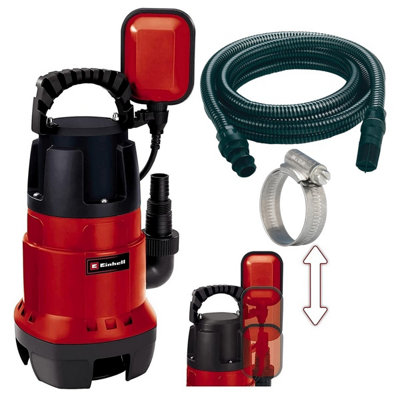 Einhell 4170682 GC-DP Dirty Water Pump Rain Barrel Pond Butt 780W 4m Hose & Clip