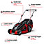Einhell 43cm Power X-Change Cordless Lawnmower 36V Rotary With 2x 4.0Ah Batteries And Chargers BRUSHLESS - GE-CM 43 Li M Kit