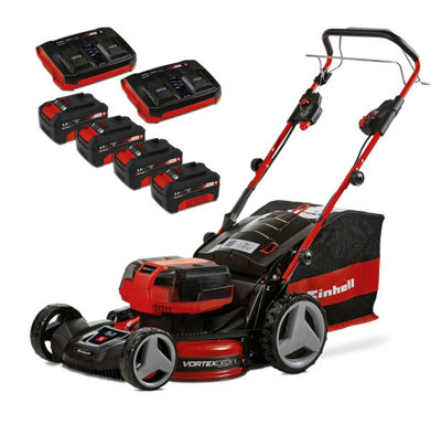 Einhell 47cm Power X-Change Cordless Lawnmower Self Propelled 36V Rotary With Battery & Charger 75L Grass Box GP-CM 36/47 S HW Li