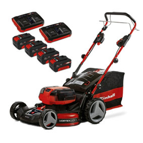 Einhell 47cm Power X-Change Cordless Lawnmower Self Propelled 36V Rotary With Battery & Charger 75L Grass Box GP-CM 36/47 S HW Li