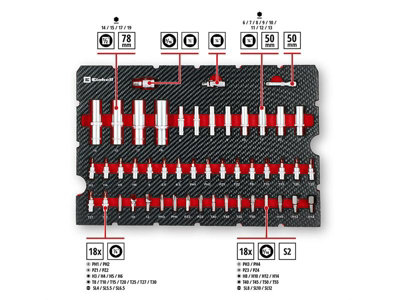 Einhell 49370514 E-Case Workshop Tool Case, 92 Piece EINECWORKSET