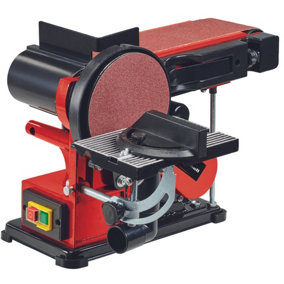 Einhell Belt And Disc Sander - Includes G80 Sanding Belt & Paper - With Dust Extraction & Support Swivel - TC-US 380