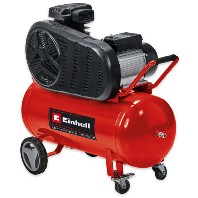 Einhell Belt Driven Air Compressor - 90 Litre Tank - 10 Bar (145PSI) Pressure - 3000W Motor - TE-AC 430/90/10