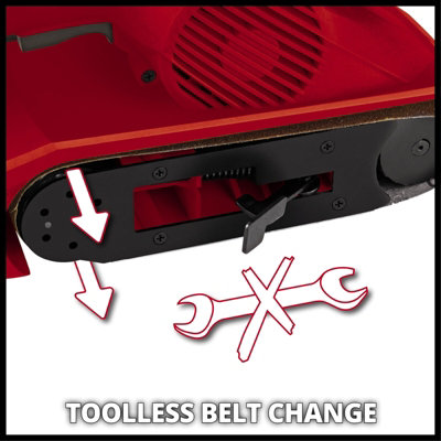 Einhell Belt Sander 800W Includes Sanding Belt Dust Extraction And Quick-Change Feature TC-BS 8038 E