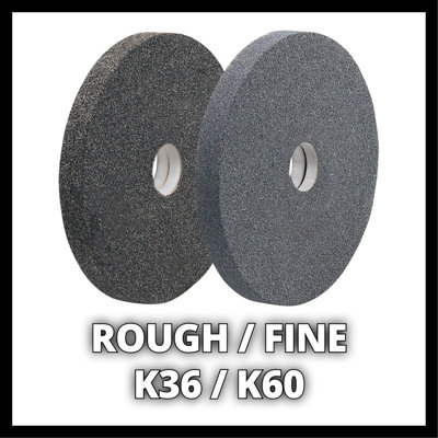 Einhell Bench Grinder Double Wheel 150W With Coarse K36 And Fine K60 Grades Perfect For Polishing TC-BG 150