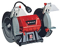 Einhell Bench Grinder - Includes Coarse K36 and Fine K60 Grinding Wheels - Powerful 400W - Vibration Damping Feet - TC-BG 200 L