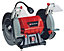 Einhell Bench Grinder - Includes Coarse K36 and Fine K60 Grinding Wheels - Powerful 400W - Vibration Damping Feet - TC-BG 200 L