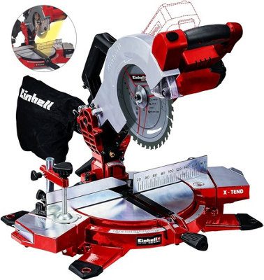 Einhell Cordless 18v Mitre Saw 210mmX-Change 18/210 1 x 4ah Battery + Leg Stand