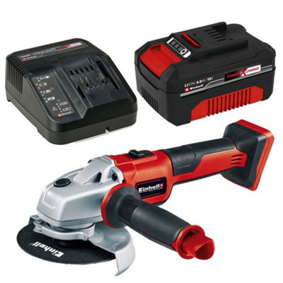 Einhell Cordless Brushless Angle Grinder 115mm Axxio Power 18v+4AH battery Kit  AXXIO TE-AG 18/115 Li BL