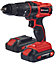 Einhell Cordless Combi Drill - With 2x 18V Batteries & Carry Case - 3 Functions: Drill/Screwdriver/Impact - TC-CD 18-2 Li-i Kit