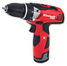 Einhell Cordless Drill - With 2x 12V Batteries, Charger & Carry Case - Powerful 24Nm Torque Adjustable - Perfect DIY - TE-CD 12 Li