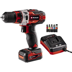 Einhell Cordless Drill With Battery And Charger - 30nm Torque Lightweight DIY - TE-CD 12/1 LI