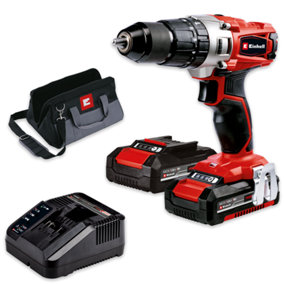 Einhell Cordless Impact Drill 12V - Includes 2x Batteries And Charger - Screwdriver/Impact/Drill: 3 in 1 - TE-CD 18/2 Li-i Kit
