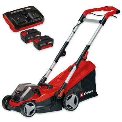 Einhell Cordless Lawnmower 34cm Power X-Change 36V GE-CM 36/34-1 With 2 Batteries + Charger