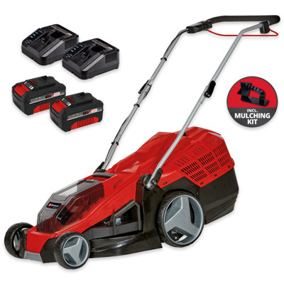 Einhell Cordless Lawnmower 43cm With Battery And Charger 36V Brushless 63L Grass Box Power X-Change GE-CM 36/43 Li M Kit