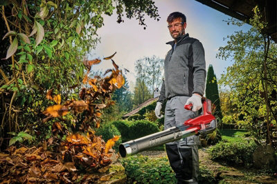 Einhell Cordless Leaf Blower 18V Brushless 670m3 h 200kmh Turbo Power X Change GE LB 18 200 Li E Solo Body Only DIY at B Q