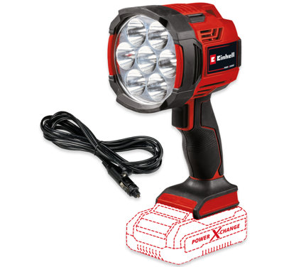 Einhell Cordless LED Torch 18V 2500 Lumens Power X-Change Handheld Lamp Hybrid TE-CL 18/2500 Li AC - Body Only