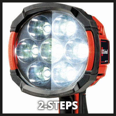 Einhell Cordless LED Torch 18V 2500 Lumens Power X-Change Handheld Lamp Hybrid TE-CL 18/2500 Li AC - Body Only