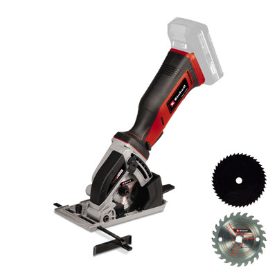 Einhell Cordless Mini Circular Saw 89mm Power X-Change 28mm Depth (Wood) TE-CS 18/89 Li Solo - Body Only