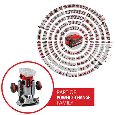 Einhell Cordless Palm Router 18V Brushless Power X-Change Professional ...
