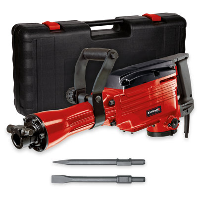 Einhell Demolition Hammer 43J 1600W SDS-Max Chuck Includes Chisels & Carry Case - TC-DH 43