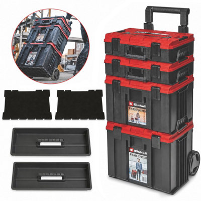 Einhell E-Case 4 Stackable Tower Rolling Mobile Tool Storage Box ...