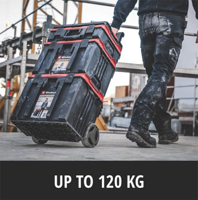 Einhell E-Case Stackable Tower Rolling Mobile Tool Storage Box Trolley ...