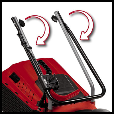 Einhell Electric Lawnmower - 32cm Width - Powerful 1000W Motor - 30L Grass Collector - 10m Cable With Strain Relief - GC-EM 1032