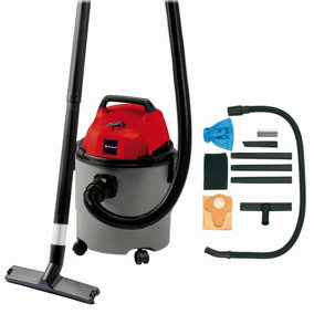 Einhell Electric Wet and Dry Vacuum Cleaner - 15L Capacity Tank - Powerful 1250W - Blowing Function - Castor Wheels - TC-VC 1815
