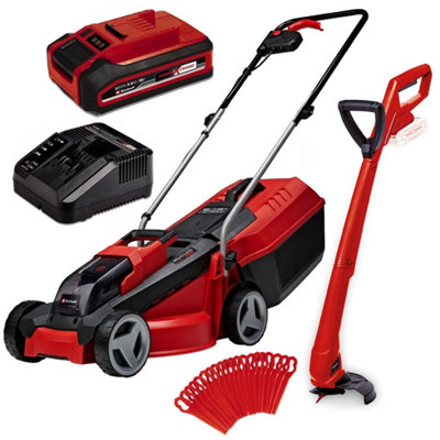 Einhell GE-CM 18/30 18v Cordless Lawnmower 30cm Lawn Mower PXC + Grass Trimmer