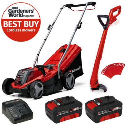 Einhell GE-CM 18/33 18v Cordless Lawnmower 33cm Lawn Mower + Grass ...