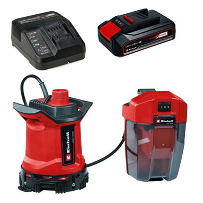 Einhell GE-DP 18v Power X-Change Cordless Submersible Water Pump +2.5AH Kit