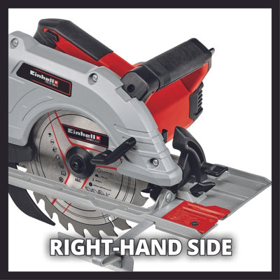 Einhell Handheld Circular Saw - 190mm Blade Width - Powerful 1500W - LED Work Light & Dust Extraction Features - TE-CS 190/1