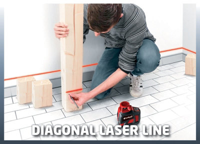 Einhell Laser Level - 360 Degrees Coverage - Laser Cross Projection With Self-Leveling - 1/4 Mount For Tripod Use - TE-LL 360