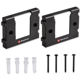 Einhell Official Wall Mount For Power X-Change Batteries - Black 2 Pack