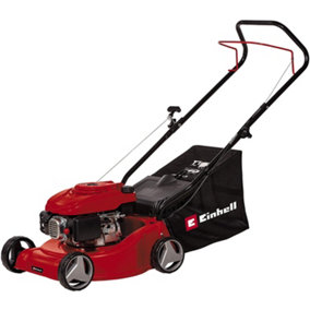 Einhell Petrol Lawnmower - 40cm Cutting Width - 45L Catch Bag - Cutting Height Adjustment - Powerful 4-Stroke Engine - GC-PM 40/1