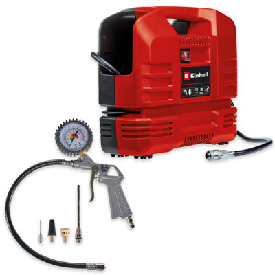 Einhell Portable Compressor 8 Bar - Compact Air Compressor - TC-AC 190 OF Set