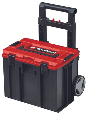 Einhell Power Tool Storage Case With Wheels - 120kg Load Rating - Stackable With Einhell E-Cases - Telescopic Handle - E-Case L