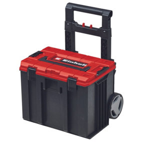 Einhell Power Tool Storage Case With Wheels - 120kg Load Rating - Stackable With Einhell E-Cases - Telescopic Handle - E-Case L
