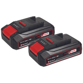 Einhell Power X-Change 18V Battery Twin Pack - 2x 2.5Ah Batteries - Compatible With All Power X-Change Products - 36V TwinPower