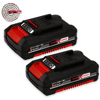 Einhell Power X Change 18v Lithium Ion 2.0ah Battery Twin Pack PX-BAT2 ...