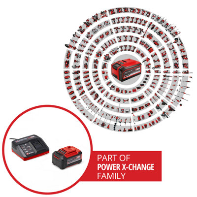 Einhell Power X-Change 5.2Ah Battery And Charger Starter Kit 4A Fastcharger Up to 1250W Compatible With All Power X-Change 18V