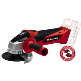 Einhell Power X-Change Cordless Angle Grinder - 115mm Width - Softstart Function - Body Only - TC-AG 18/115 Li-Solo