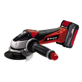 Einhell Power X-Change Cordless Angle Grinder - 115mm Width - With Battery And Charger, Blade, Carry Bag - TE-AG 18/115 Li Kit