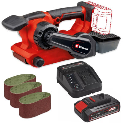 Einhell Power X-Change Cordless Belt Sander TP-BS 18/457 - + 2.5AH Charging Kit