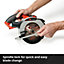 Einhell Power X-Change Cordless Circular Saw - 165mm Blade - With Dust Extraction - Body Only - TE-CS 18/165-1 Li Solo